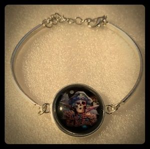 PIRATE BRACELET - Festival Fashion Skull Silver